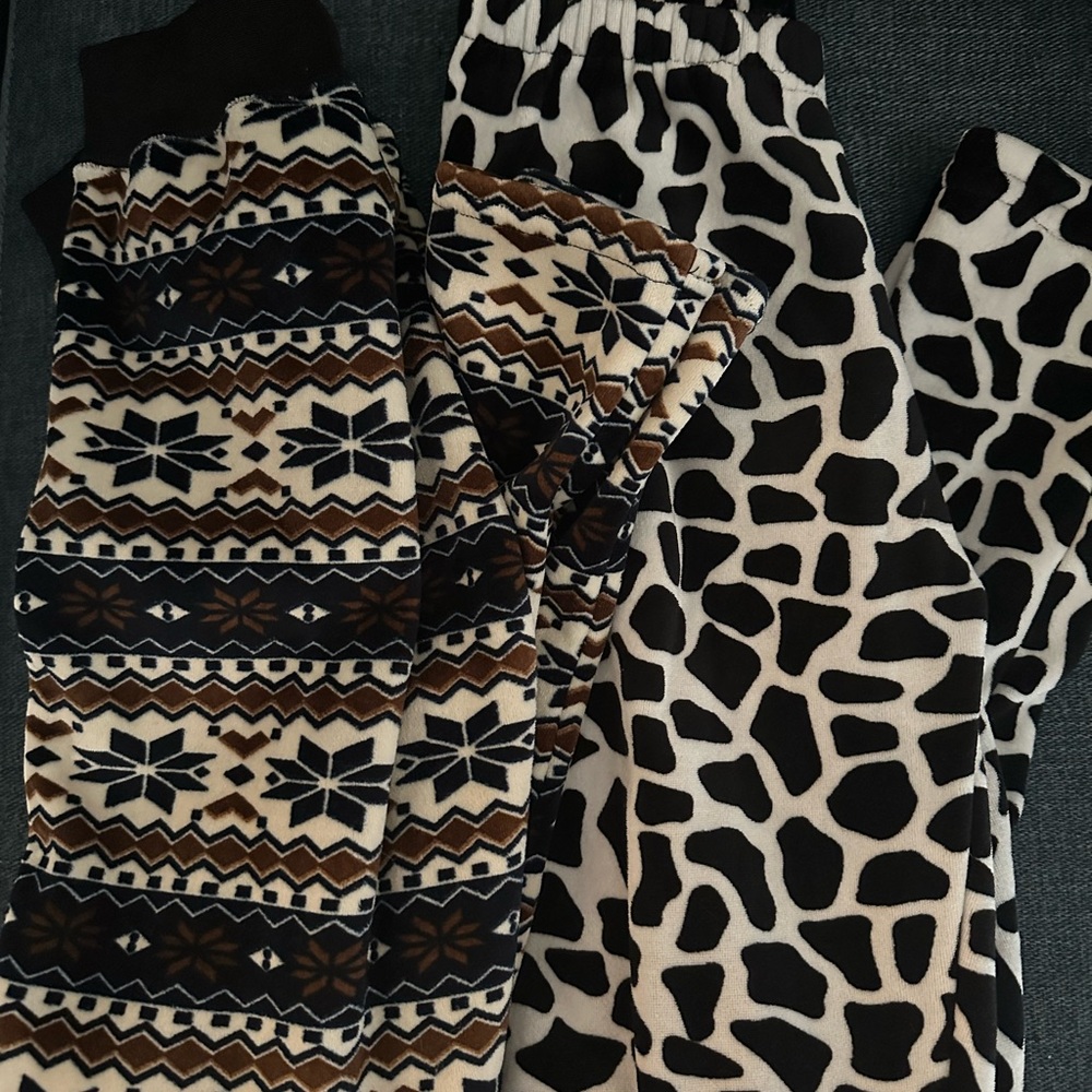 Stylish Black and Brown Patterned Women's Pants. This is sold together.